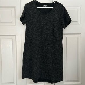 32 Degrees Cool Black Heathered Activewear T Shirt Dress Medium